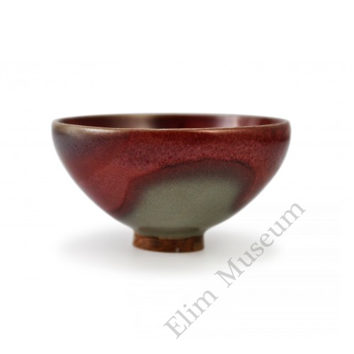 1406  A Song Jun-Ware rosy purple glaze tea bowl  